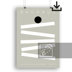 Bauhaus Έκθεση ψηφιακή εκτύπωση αφίσα Μαύρο