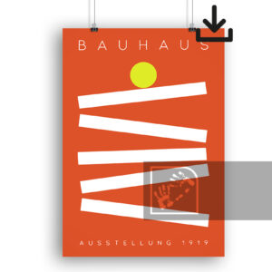 Bauhaus Έκθεση ψηφιακή εκτύπωση αφίσα