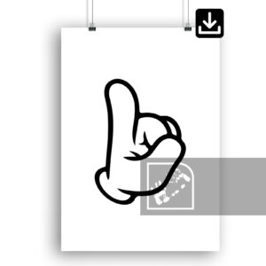 Mickey Mouse Χέρια Αφίσα Ψηφιακή Λήψη