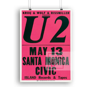U2 1981 Αφίσα Συναυλίας Λος Άντζελες