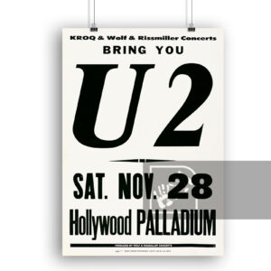 U2 1981 Αφίσα Συναυλίας Οκτώβριος Χόλιγουντ