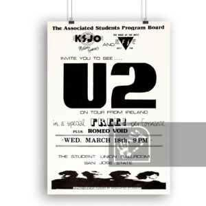 U2 1981 Αφίσα Συναυλίας Σαν Χοσέ