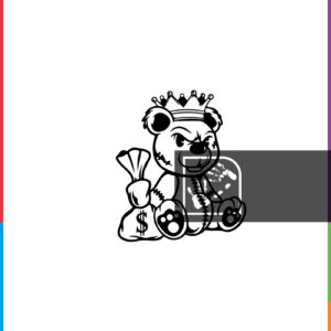 Αρκούδα Βασιλιάς τσάντα με χρήματα