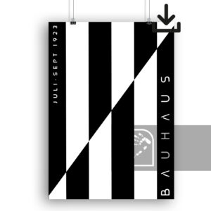 Αφίσα Bauhaus Έκθεση εκτύπωση ψηφιακή Λευκό