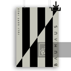 Αφίσα Bauhaus Έκθεση εκτύπωση ψηφιακή Μαύρο