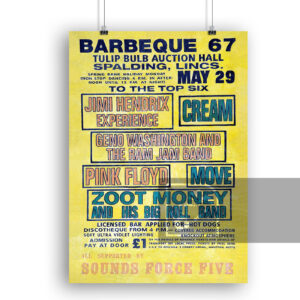 Αφίσα Jimi Hendrix, Cream, Pink Floyd, The Move 1967