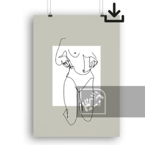 Αφίσα Γυναικεία Φιγούρα Αφηρημένη Τέχνη