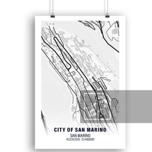 Αφίσα Χάρτη από Άγιος Μαρίνος
