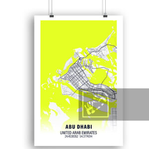 Αφίσα Χάρτη από Άμπου Ντάμπι