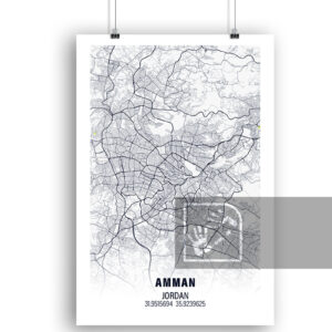 Αφίσα Χάρτη από Αμμάν