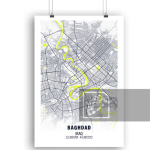 Αφίσα Χάρτη από Βαγδάτη