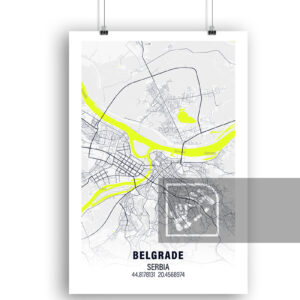 Αφίσα Χάρτη από Βελιγράδι