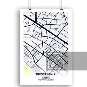 Αφίσα Χάρτη από Θεσσαλονίκη