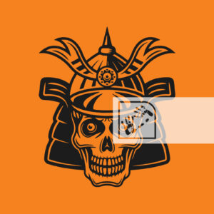 Διανυσματική Εικόνα Κρανίο Σαμουράι