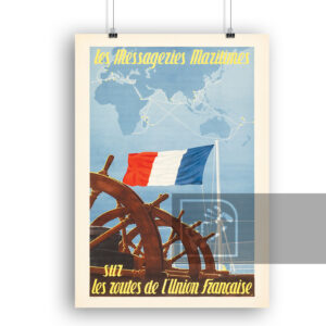 Διαφημιστική Αφίσα Les Massageries Maritimes 1950