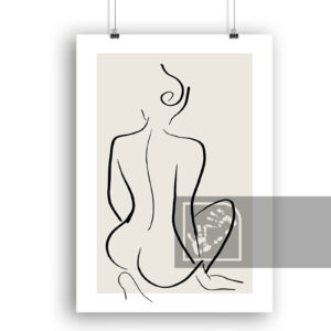 Καθιστή Γυναίκα Αφηρημένη Τέχνη