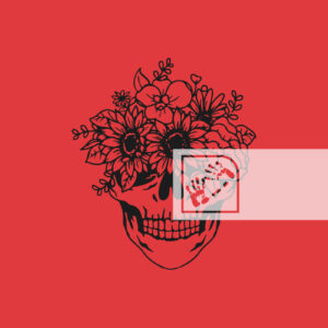 Κρανίο με Λουλούδια Προϊόν Ψηφιακό