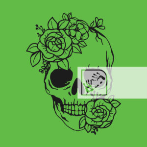 Κρανίο με Λουλούδια Ψηφιακό Προϊόν