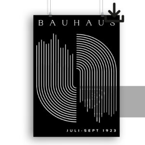 Λήψη Bauhaus Έκθεση Αφίσα Μαύρο