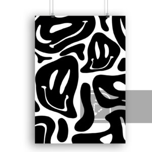 Μοντέρνες Αφίσες Μαύρο Λιωμένο Χαμόγελο