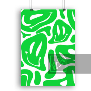 Μοντέρνες Αφίσες Πράσινο Λιωμένο Χαμόγελο