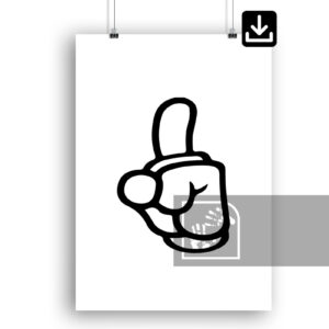 Χέρια Mickey Mouse Αφίσα Ψηφιακή Λήψη