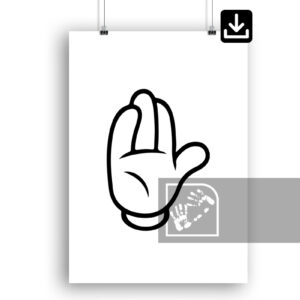 Χέρια Αφίσα Ψηφιακή Λήψη Mickey Mouse