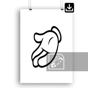 Χέρια Ψηφιακή Λήψη Αφίσα Mickey Mouse