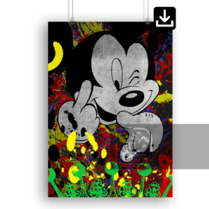 Ψηφιακή Λήψη Αφίσα Mickey Mouse Finger