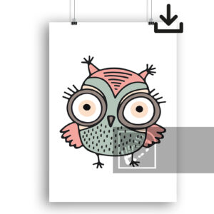 Ψηφιακό Προϊόν Καθηγήτρια Κουκουβάγια Πολύχρωμη