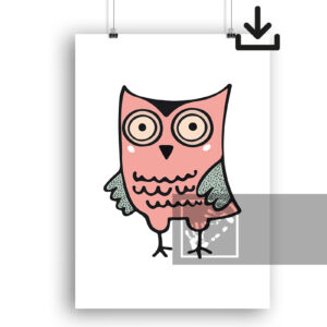 Ψηφιακό Προϊόν Κουκουβάγια Πολύχρωμη